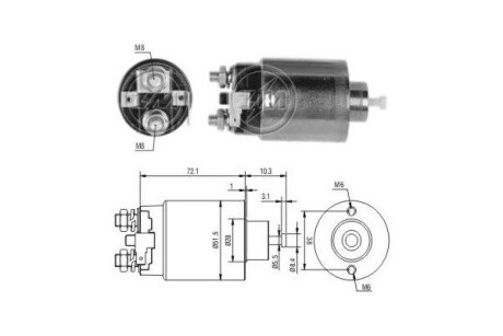 Втягивающее реле стартера ERA ZM790