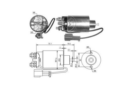 Втягивающее реле стартера ERA ZM792