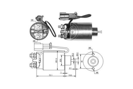 Втягивающее реле стартера ERA ZM793