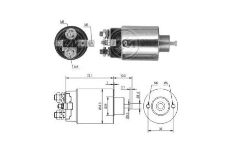 Втягуюче реле стартера ERA ZM795