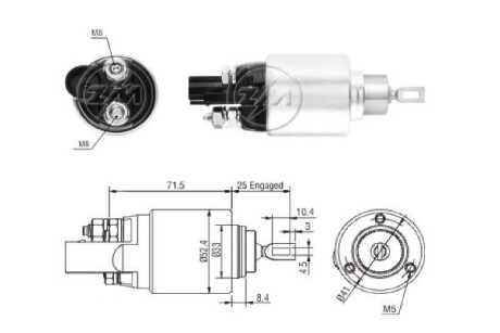 Втягуюче реле стартера ERA ZM8381