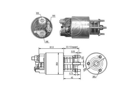 Втягуюче реле стартера ERA ZM8395