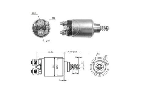 Втягуюче реле стартера ERA ZM8640