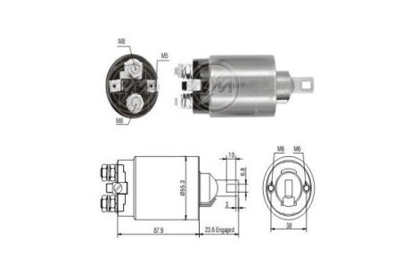 Втягивающее реле стартера ERA ZM894