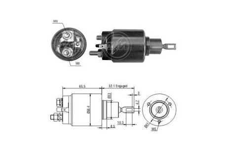 Втягуюче реле стартера ERA ZM976