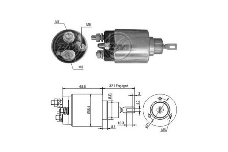 Втягуюче реле стартера ERA ZM977