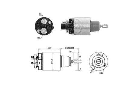 Втягивающее реле стартера ERA ZM979