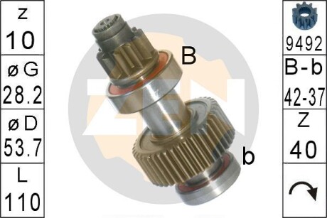 Бендикс стартера ERA ZN1566