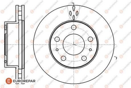 Диск тормозной передний DIAM 300 EP 32 Jamper3/ Boxer3 Eurorepar 1618864580 (фото 1)