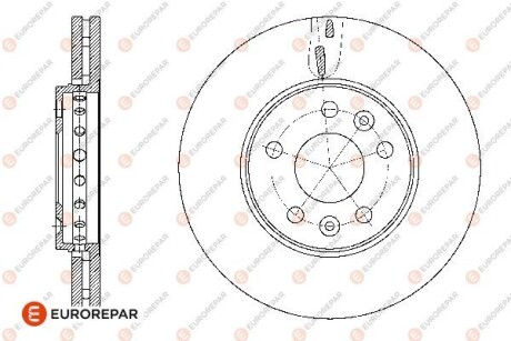 Тормозной диск Eurorepar 1667863980 (фото 1)