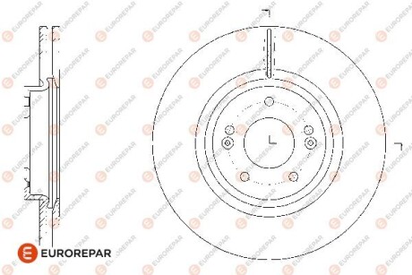 ДИСК ГАЛЬМ?ВНИЙ ПЕРЕДН?Й Eurorepar 1676012880 (фото 1)