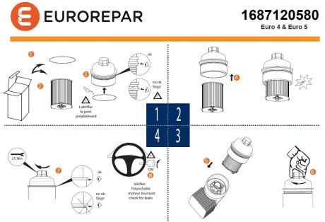 ФIЛЬТР ОЛИВИ Eurorepar 1687120580