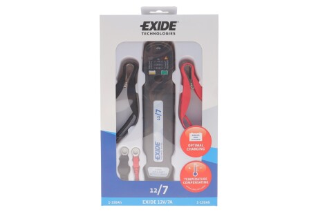 Зарядний пристрій (12v/7A) (Ca/Ca/EFB/GEL/AGM) (акб до 150A) EXIDE 12/7