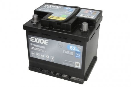 Акумуляторная батарея 53ah 540a EXIDE EA530 (фото 1)