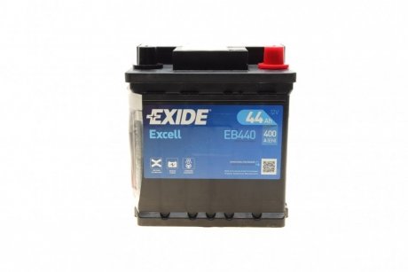 Аккумуляторная батарея 44Ah/4200A (175x175x190/+R/B13) Excell EXIDE EB440 (фото 1)