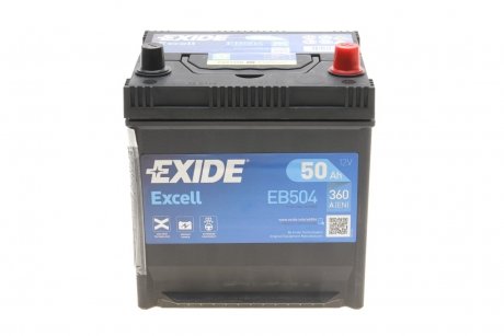 Акумуляторна батарея 50Ah/360A (200x173x222/+R/B1) Excell (Азія) EXIDE EB504