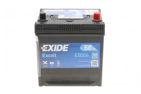Акумуляторна батарея 50Ah/360A (200x173x222/+R/B1) Excell (Азія) EXIDE EB504