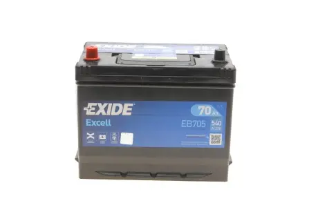Аккумулятор 70ah-12v excell(266х172х223),l,en540 EXIDE EB705