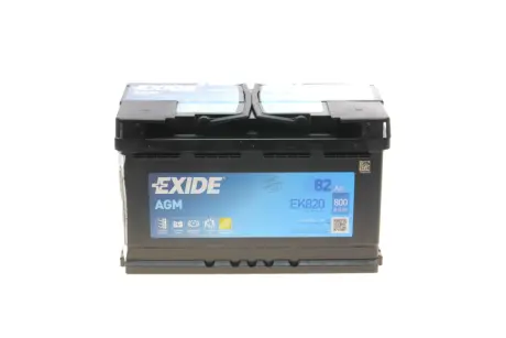Акумуляторна батарея 82Ah/800A (315x175x190/+R/B13) (Start-Stop AGM) EXIDE EK820