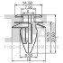 Кліпса кріплення обшивки (к-кт 10 шт) BMW X5/X6 06-18/ Porsche Boxster/911 96-05 FA1 10-40008.10 (фото 2)