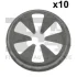 Кліпса кріплення (к-кт 10 шт) Ford Focus 98-04 FA1 13-40025.10 (1075307, 1462015, 4697528) (фото 1)