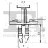 Кліпса кріплення підкрила (обшивки) (к-кт 5шт) Citroen Berlingo/Peugeot Partner FA1 21-20009.5 (фото 2)