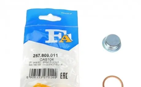 Болт піддону з шестигранною головкою FA1 257.809.011