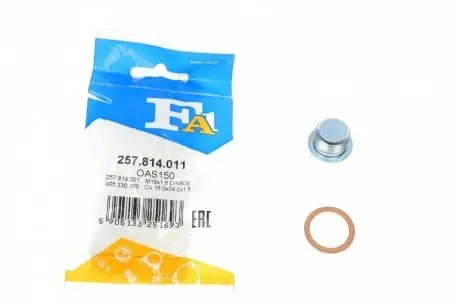 Болт піддону з шестигранною головкою FA1 257.814.011