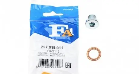 Болт піддону з шестигранною головкою FA1 257.819.011