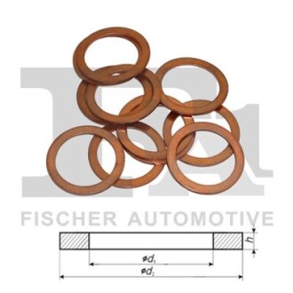 FISCHER LAND ROVER Ущільнювальне кільце (мат. мідь) 21*27*2 мм FA1 260.150.010