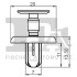 Кліпса кріплення підкрильника (к-кт 5шт) Toyota Avensis 03-18/Citroen C1 05-14 FA1 77-30013.5 (фото 2)