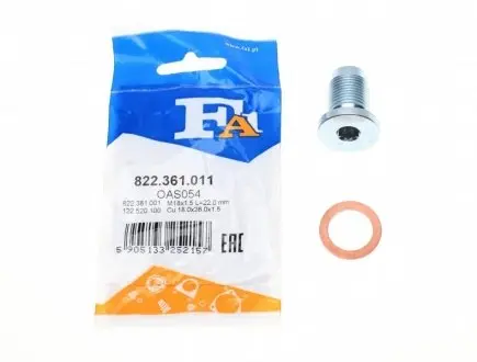 Болт піддону з шестигранною головкою FA1 822.361.011