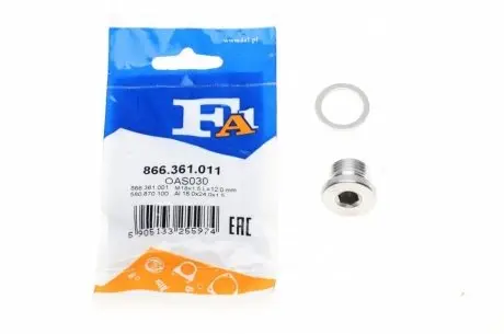 Болт піддону з шестигранною головкою FA1 866.361.011