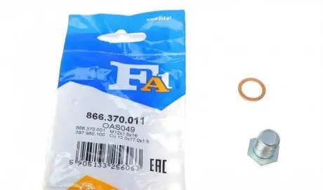 Болт піддону з шестигранною головкою FA1 866.370.011