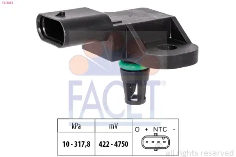 Датчик тиску повітря FACET 10.3412