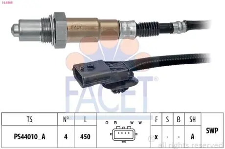 Датчик кислорода Duster 1.6, 2.0 (11-15) FACET 108309