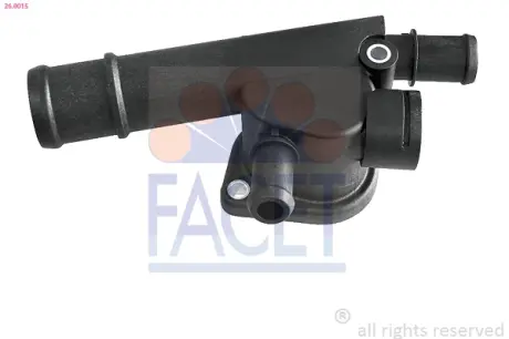 Фланец системы охлаждения Audi A3, A4 (03-)/Skoda Fabia, Octavia, Superb (03-)/V FACET 260015