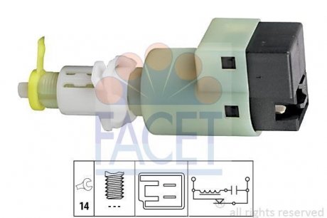 Выключатель стоп-сигнала FACET 7.1107 (фото 1)