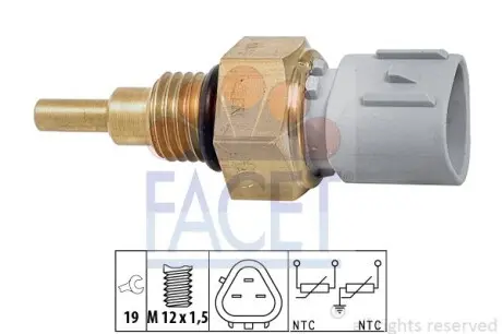 Датчик температуры охлаждающей жидкости FACET 7.3368