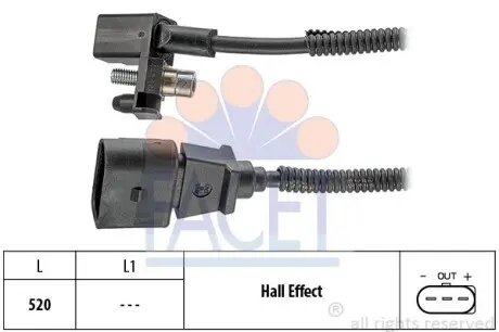 Датчик положения коленвала FACET 9.0443