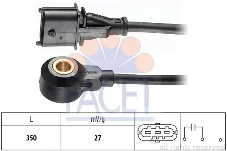 1 957 074 датчик детонации FACET 9.3074