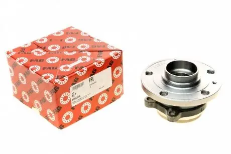 Подшипник+ступица передняя, (под 4 болта) 03- FAG 805657A