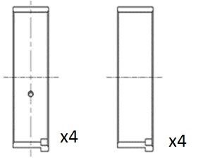 Вкладиші шатунні (0.50) Peugeot 206/306/307 1.4 16V 03- FAI AutoParts BB2045-050