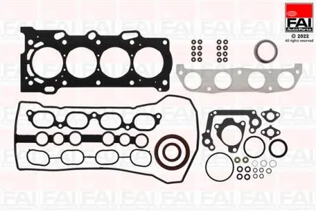 FAI TOYOTA комплект прокладок двигуна AURIS 07-, COROLLA Liftback 99-, RAV 4 II FAI AutoParts FS1227