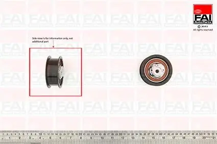 (67x23) Ролік натяжн.паска ГРМ VW Polo 1,7-1,9D/SDI 10/94- Lupo 1,7 FAI AutoParts T9493