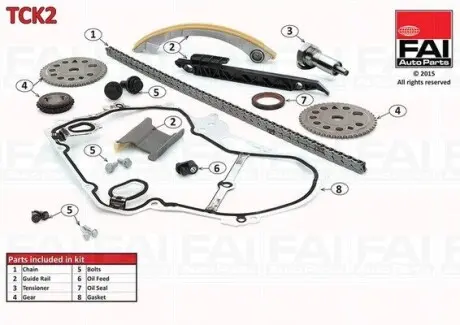 Комплект цепи ГРМ FAI AutoParts TCK2