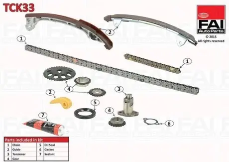 Комплект цепи ГРМ FAI AutoParts TCK33