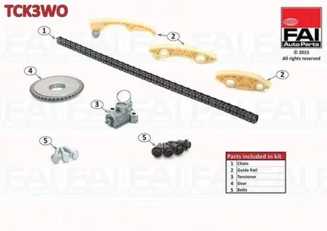 Комплект цепи ГРМ FAI AutoParts TCK3WO