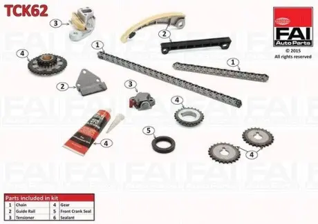 Комплект цепи ГРМ FAI AutoParts TCK62