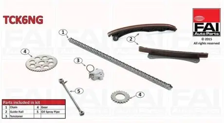 Комплект цепи ГРМ FAI AutoParts TCK6NG
